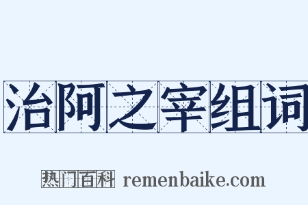 治阿之宰组词是什么意思的图片